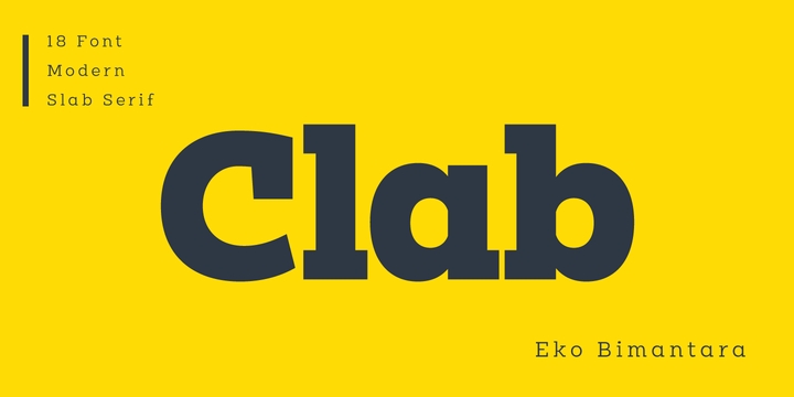 Clab Font preview